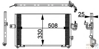Конденсатор, кондиционер BEHR HELLA SERVICE купить