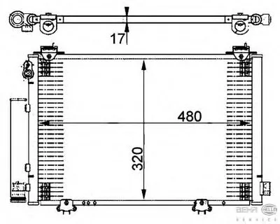 Конденсатор, кондиционер BEHR HELLA SERVICE купить