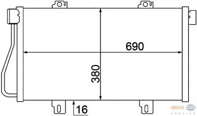 Конденсатор, кондиционер BEHR HELLA SERVICE купить