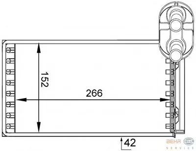 Теплообменник, отопление салона BEHR HELLA SERVICE купить