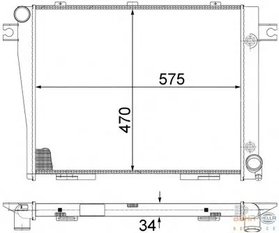 Радиатор, охлаждение двигателя BEHR HELLA SERVICE купить