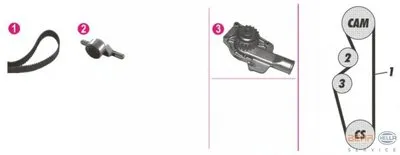 Водяной насос + комплект зубчатого ремня BEHR HELLA SERVICE купить