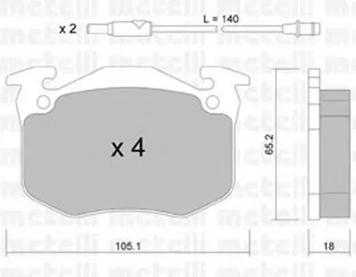 Комплект тормозных колодок, дисковый тормоз METELLI купить