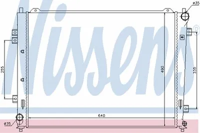 Радиатор, охлаждение двигателя NISSENS купить