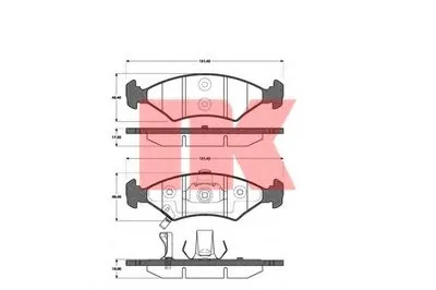 Комплект тормозных колодок, дисковый тормоз NK купить