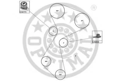 Комплект ремня ГРМ OPTIMAL купить