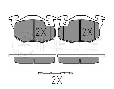 Комплект тормозных колодок, дисковый тормоз MEYLE купить
