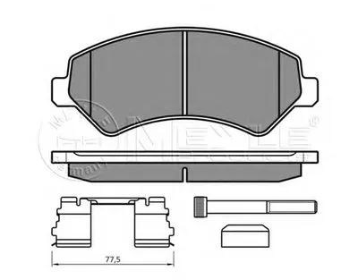 Комплект тормозных колодок, дисковый тормоз MEYLE купить