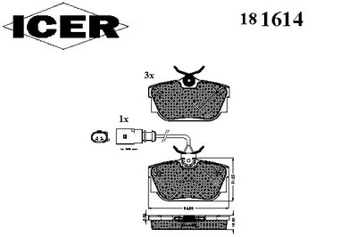 Комплект тормозных колодок, дисковый тормоз ICER купить