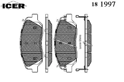 Комплект тормозных колодок, дисковый тормоз ICER купить