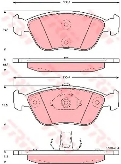 Комплект тормозных колодок, дисковый тормоз TRW купить
