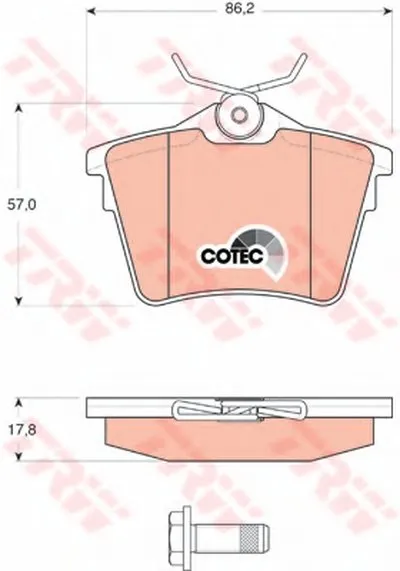 Комплект тормозных колодок, дисковый тормоз COTEC TRW купить