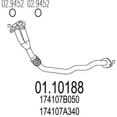 Труба выхлопного газа MTS купить