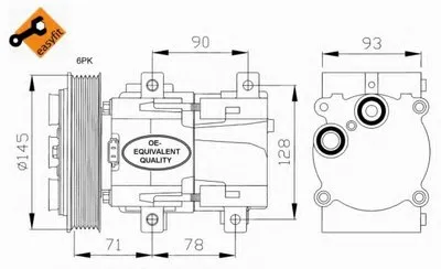 Компрессор, кондиционер EASY FIT NRF купить