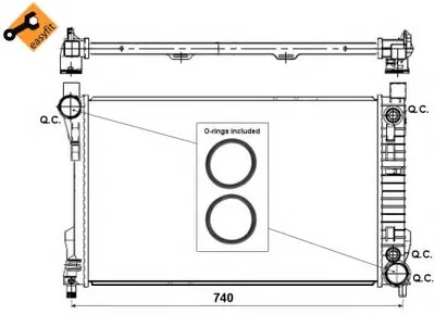 Радиатор, охлаждение двигателя EASY FIT NRF купить