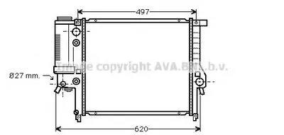 Радиатор, охлаждение двигателя AVA QUALITY COOLING купить