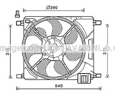 Вентилятор, охлаждение двигателя AVA QUALITY COOLING купить