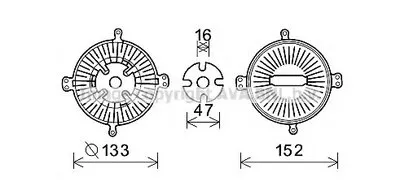 Сцепление, вентилятор радиатора AVA QUALITY COOLING купить