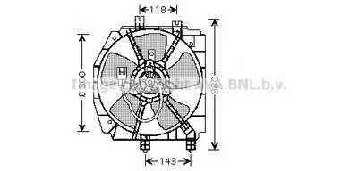 Вентилятор, охлаждение двигателя AVA QUALITY COOLING купить
