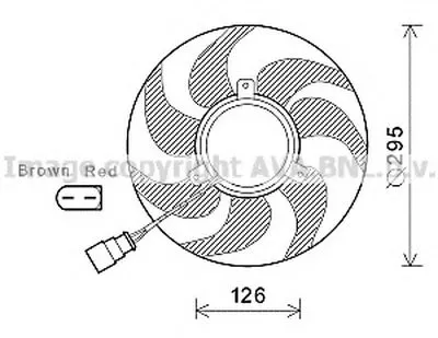 Вентилятор, охлаждение двигателя AVA QUALITY COOLING купить