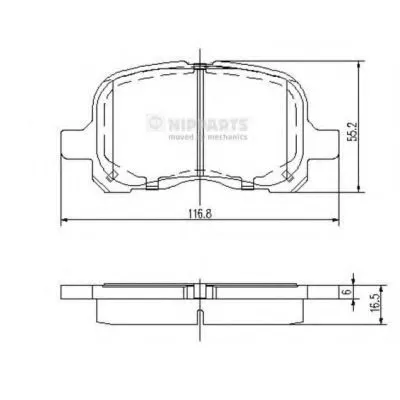 Комплект тормозных колодок, дисковый тормоз NIPPARTS купить