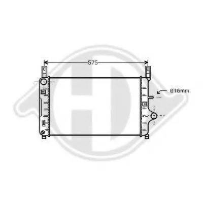 Радиатор, охлаждение двигателя DIEDERICHS купить