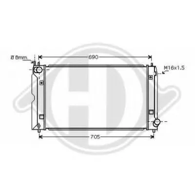 Радиатор, охлаждение двигателя DIEDERICHS купить