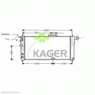 Радиатор, охлаждение двигателя KAGER купить