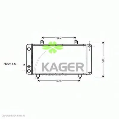 Радиатор, охлаждение двигателя KAGER купить