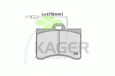 Комплект тормозных колодок, дисковый тормоз KAGER купить