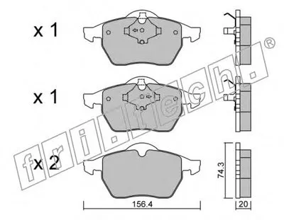 Комплект тормозных колодок, дисковый тормоз fri.tech. купить