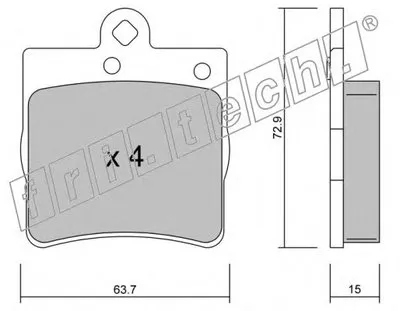 Комплект тормозных колодок, дисковый тормоз fri.tech. купить