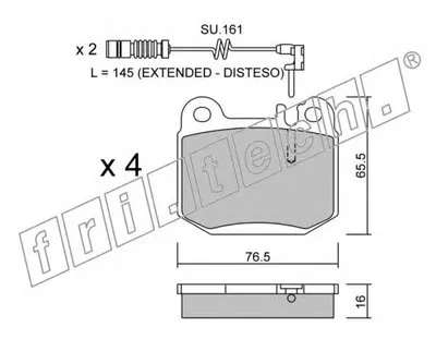 Комплект тормозных колодок, дисковый тормоз fri.tech. купить