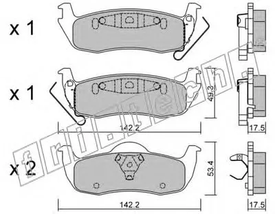Комплект тормозных колодок, дисковый тормоз fri.tech. купить