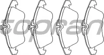 Комплект тормозных колодок, дисковый тормоз TOPRAN купить