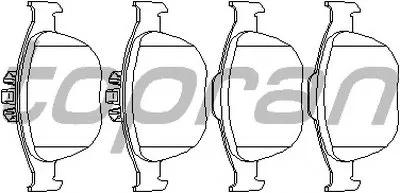 Комплект тормозных колодок, дисковый тормоз TOPRAN купить