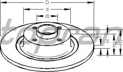 Тормозной диск TOPRAN купить