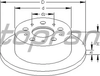 Тормозной диск TOPRAN купить