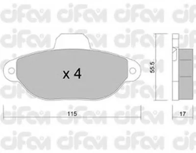 Комплект тормозных колодок, дисковый тормоз CIFAM купить