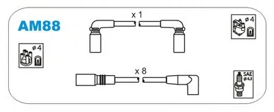 Комплект проводов зажигания JANMOR купить