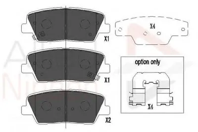 Комплект тормозных колодок, дисковый тормоз ANL Braking COMLINE купить