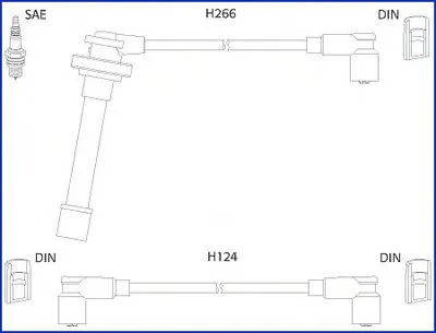 Комплект проводов зажигания Hueco HITACHI купить