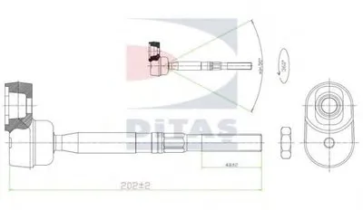 Осевой шарнир, рулевая тяга DITAS купить
