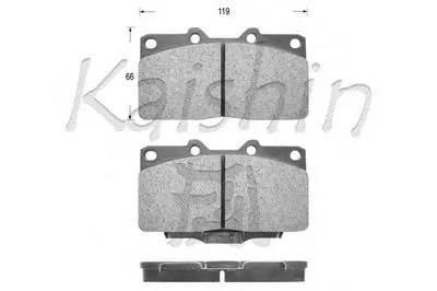 Комплект тормозных колодок, дисковый тормоз KAISHIN купить