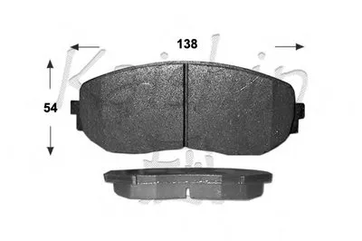 Комплект тормозных колодок, дисковый тормоз KAISHIN купить