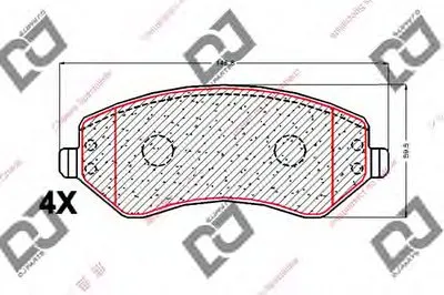 Комплект тормозных колодок, дисковый тормоз DJ PARTS купить