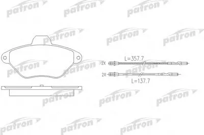 Комплект тормозных колодок, дисковый тормоз PATRON купить