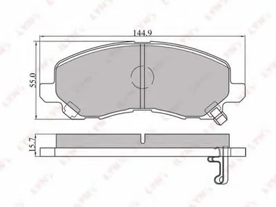 Комплект тормозных колодок, дисковый тормоз LYNXauto купить