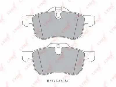 Комплект тормозных колодок, дисковый тормоз LYNXauto купить