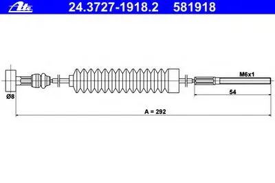 Трос, стояночная тормозная система ATE купить